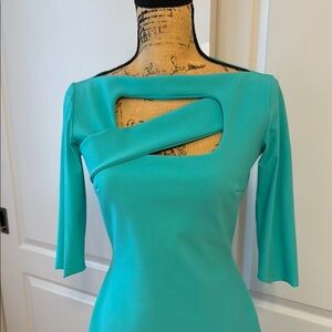 Chiara Boni Aqua/Turquoise Asymmetrical Dress